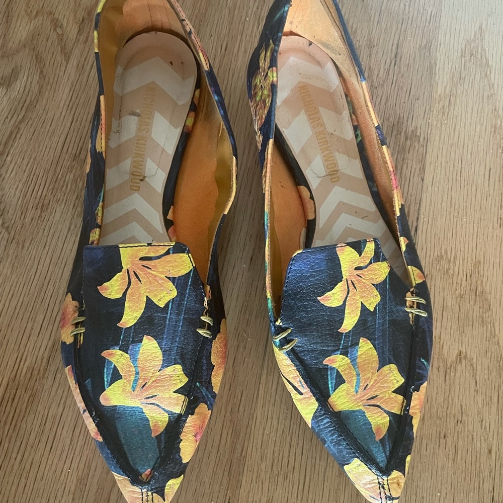 Nicholas Kirkwood Floral Flats